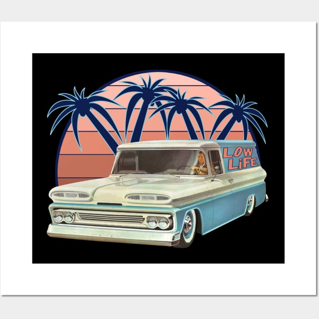 Low Life 1960 Panel Delivery Cargo Lowered Slammed Panel Truck Wall Art by CharJens